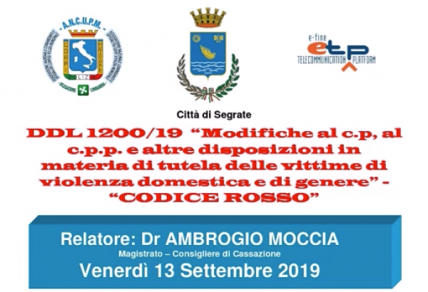 13-09-2019 | Seminario sul "CODICE ROSSO" | Segrate (MI)