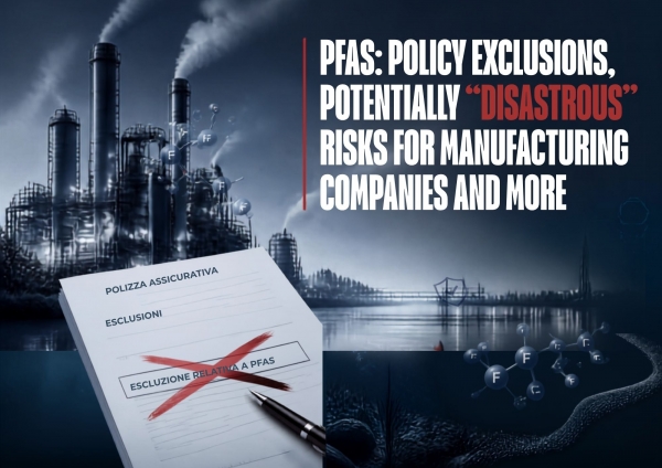 PFAS: ESCLUSIONI DI POLIZZA, RISCHI POTENZIALMENTE &ldquo;DISASTROSI&rdquo; PER LE IMPRESE PRODUTTRICI E NON SOLO